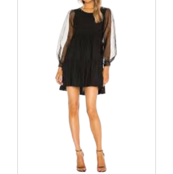 AMANDA UPRICHARD BLACK ELAINA DRESS  NEW WITH TAGS - Picture 1 of 16